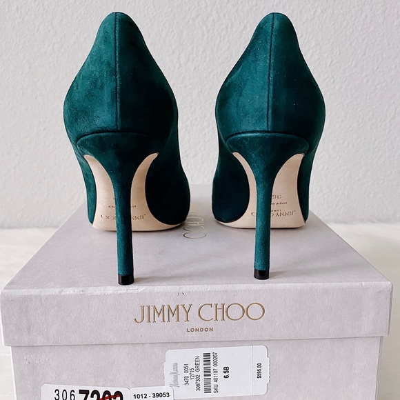 ✨New JIMMY CHOO Romy 85 Suede Pointed Pumps 36.5 - Picture 7 of 8